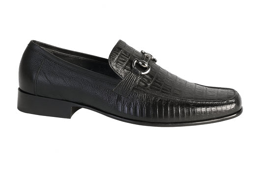Mens Black Genuine Caiman Belly And Lizard Slip On By Los Altos - Image 13
