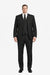 3 Piece Gangster Stripe Mars Vested Fashion Suit Black