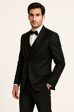 Black-4pc-prom-wedding-tux - Image 2