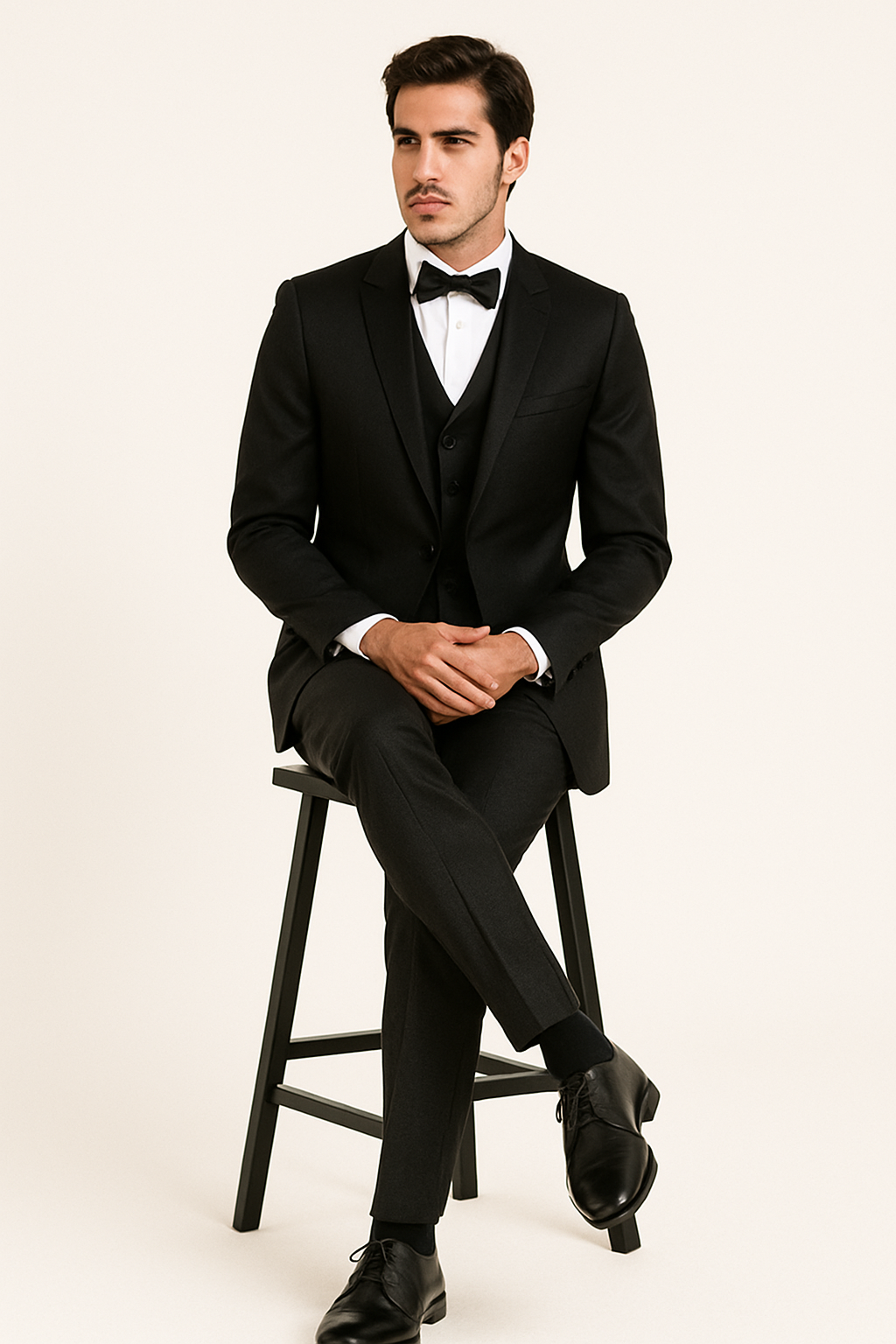 Black-4pc-prom-wedding-tux - Image 3