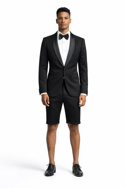 Black Tuxedo Jacket Plus Short