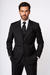 Suits With Baggy Pleated Pants - Wide Leg Pants 100% Wool - Classic Fit in Black Color by Rossiman