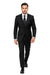 Suits With Baggy Pleated Pants - Wide Leg Pants 100% Wool - Classic Fit in Black Color by Rossiman