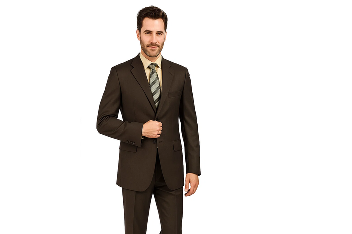 Men's Suit Cheap Priced Designer Fashion Dress Casual Blazer On Sale Blazer Brown - Image 2