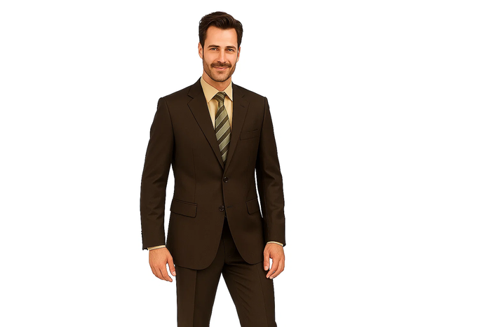 Men's Suit Cheap Priced Designer Fashion Dress Casual Blazer On Sale Blazer Brown - Image 3