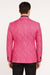 Men’s Hot Pink Paisley Tuxedo Blazer with Black Shawl Lapel Fuchsia Color Dinner Jacket Perfect for Prom
