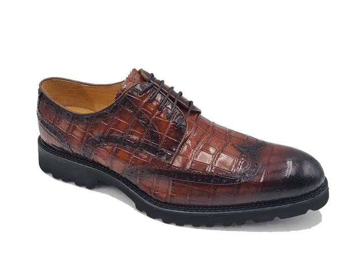 Blucher Style Alligator Embossed Oxford - Image 3