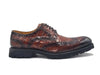 Carrucci Blucher Style Alligator Embossed Oxford