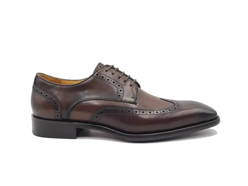 Carrucci Wingtip Derby Blucher - Luxury Men's Dress Shoe