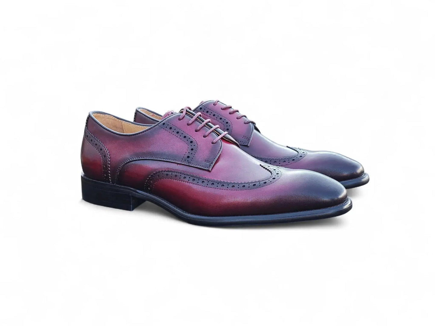 Carrucci Wingtip Derby Blucher - Luxury Men's Dress Shoe