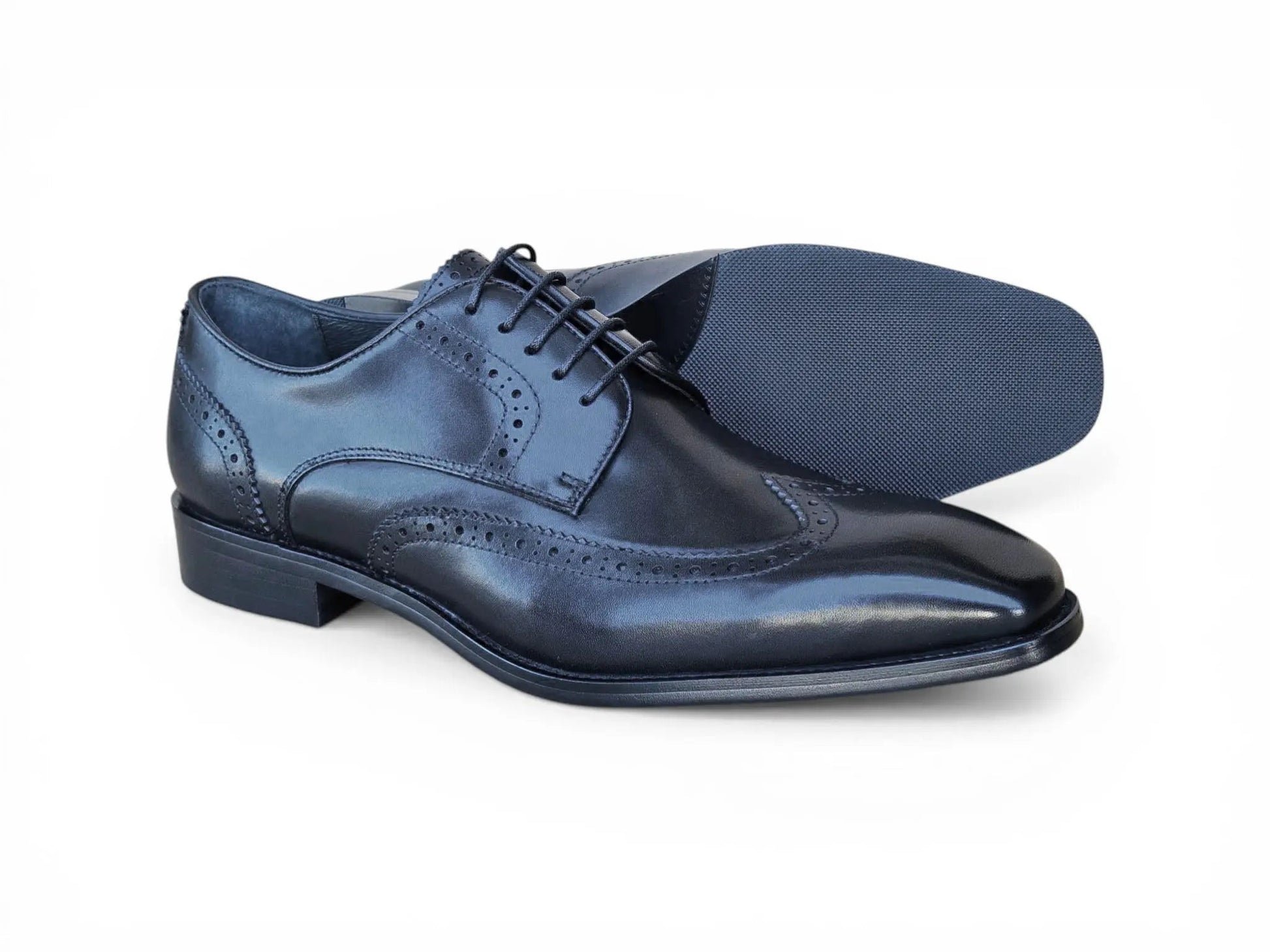 Carrucci Wingtip Derby Blucher - Luxury Men's Dress Shoe
