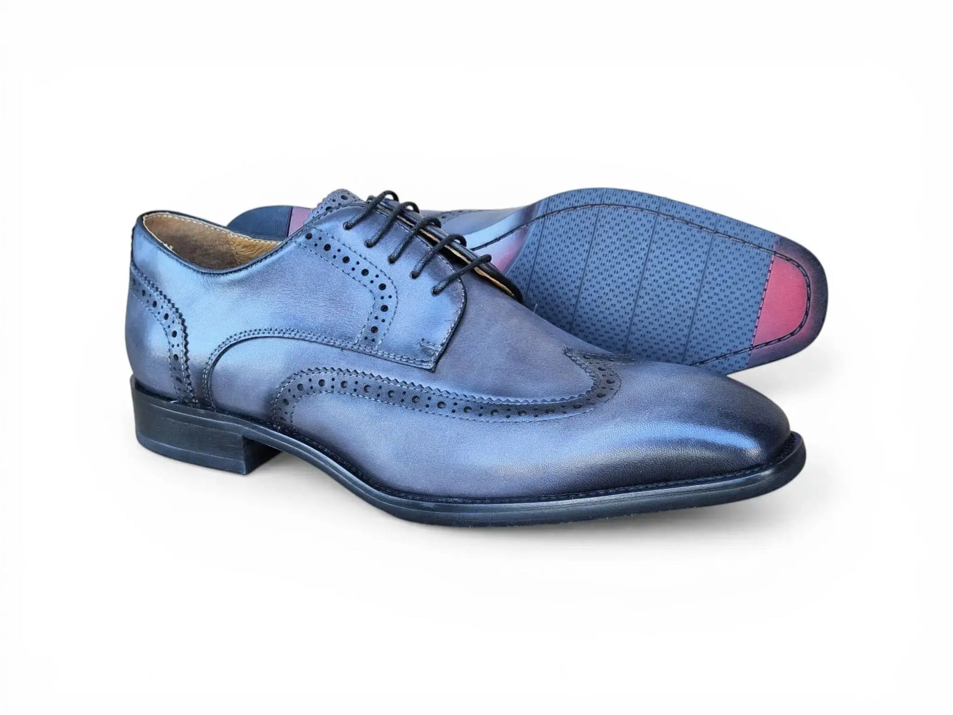 Carrucci Wingtip Derby Blucher - Luxury Men's Dress Shoe