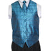 Men's Blue/Black Men's Vest Tie 4-Piece Accessory Set Also available in Big and Tall Sizes