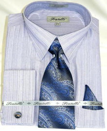 Blue Colorful Men'S Dress Shirt