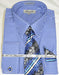 Blue Colorful Men'S Gingham Dress Shirt