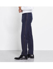 Men's Classic Midnight Blue tuxedo Flat Front Pants