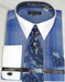 Blue Houndsiooth Colorful Men'S Dress Shirt