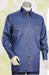 Men's Blue Long Sleeve 2pc Set including Matching Wide Leg Dress Pants Walking Leisure Suit Casual Suit For Sale