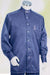 Wide Leg Blue Walking Leisure Suit Casual suit Pants / Men's Long Sleeve 2pc Set Dress Suit For Sale