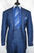 Vinci #V2Rw-7 -Blue.Plaid- Vested Men's Checkered Suit