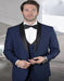 Blue Prom Suit - Blue Homecoming Outfits For Guys Double Breasted Lapel Blue