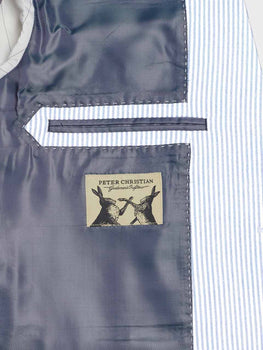 Blue Striped Seersucker Jacket
