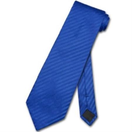 Royal Blue Extra Long Men's Polyester Neck Tie-Men's Neck Ties - Mens Dress Tie - Trendy Mens Ties main image 0