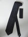 Neck Tie W/ Hanky Blue Brown Gold Square - Men's Neck Ties - Mens Dress Tie - Trendy Mens Ties