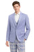 Mens Light Blue Blazer – Slim Fit Solid Sport Coat with Plaid Trousers for Smart Casual and Formal Wear