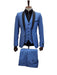 Men's Light Blue Tuxedo 3-Piece Suit with Black Shawl Lapel – Formal Wedding & Prom Attire in Steel Blue