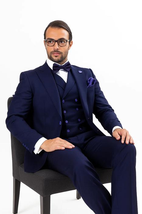  Blue 3-Piece Suit 