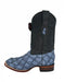 Los Altos Men's Blue Jeans Pirarucu Square Toe Boots