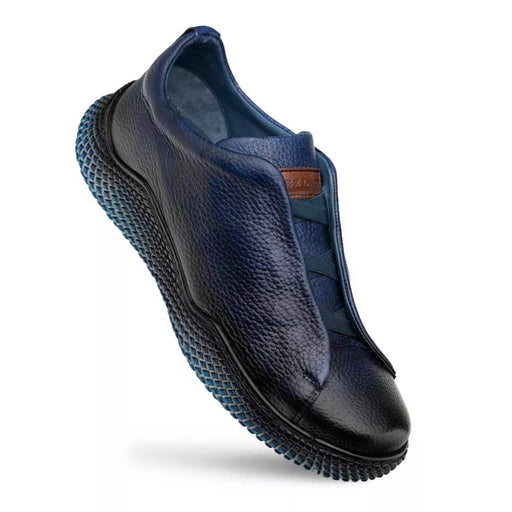 Mens Exotic Sneakers - Alligator Sneakers By Brand  in Color Navy