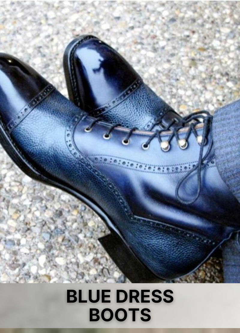 Blue Dress Boots