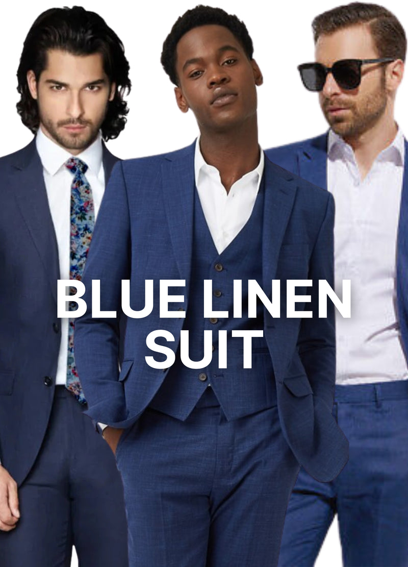 Blue Linen Suit
