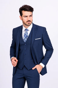  Blue Pinstripe Suit