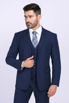  Blue Pinstripe Suit