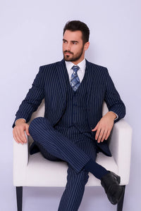  Blue Pinstripe Suit