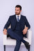 Teal Indigo  Bright Blue Cobalt Blue and Pinstripe Suit