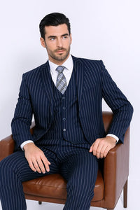  Blue Pinstripe Suit