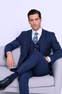  Blue Pinstripe Suit