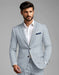 Blue Seersucker Suit - Two Button Notch Lapel Modern Fit Jacket and Pants