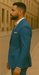Blue Slim Fit Men’s Suit by Rossiman Rossi – Skinny Style with 1-Button Jacket