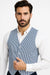 Striped Navy Blue and White Seersucker Vests