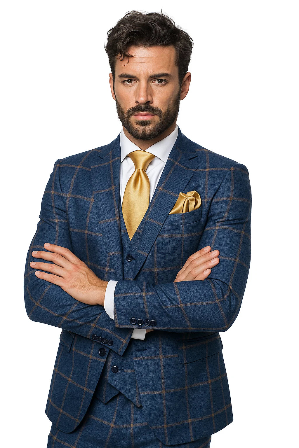 Blue with Brown Windowpane
