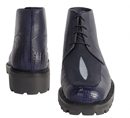 Los Altos Blue Stingray Lizard Chukka Boot ZA2061210