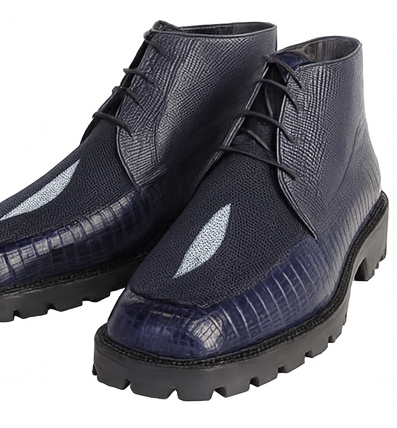 Los Altos Blue Stingray Lizard Chukka Boot ZA2061210