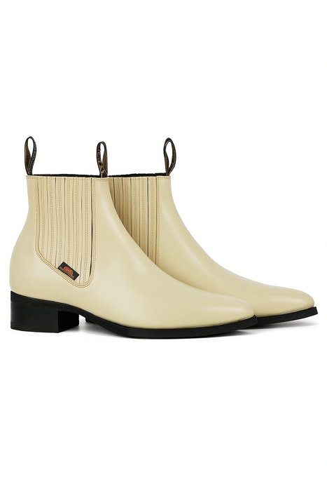 Bone Los Altos Boots Men's Charro Botin Short Ankle Leather Boots