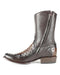 Men's Burnished Brown King Exotic Cowboy Style By Los Altos Boots Botas For Sale Genuine Ostrich Skin Dubai Toe Handcrafted Leather BDress Cowboy Boot Cheap Priced For Sale Online - Botas De Avestruz