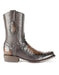 Men's Burnished Brown King Exotic Cowboy Style By Los Altos Boots Botas For Sale Genuine Ostrich Skin Dubai Toe Handcrafted Leather BDress Cowboy Boot Cheap Priced For Sale Online - Botas De Avestruz